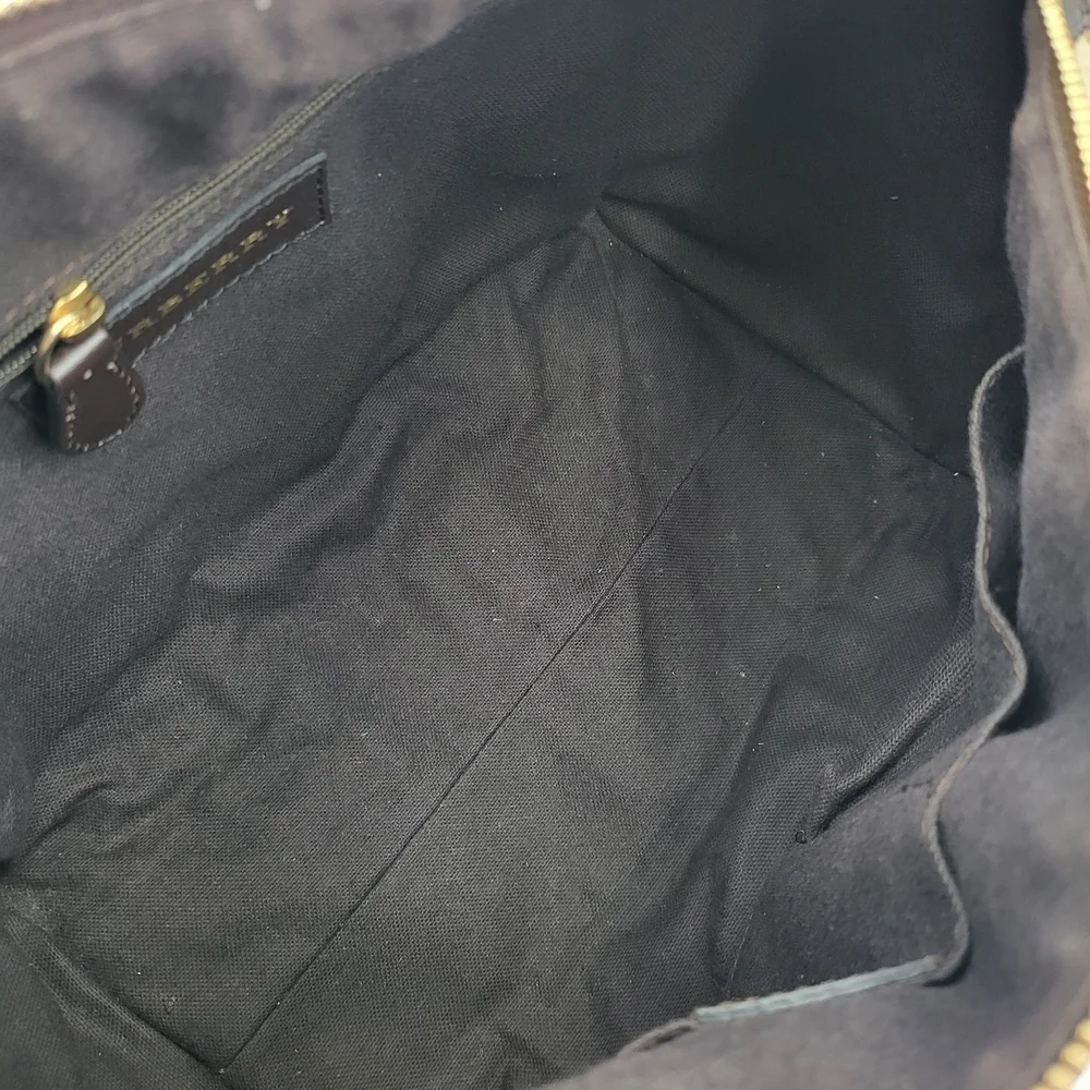 Burberry Alchester Haymarket Medium Top Handle Bag, Authentic...